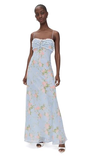 For Love & Lemons Womens Natalie Maxi Dress Blue S