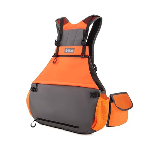 TKLoop Upland Hunting Vest Pheasant Upland Strap Bird Vest Tactical Vest Orange Grey with Blood-Proof Lining