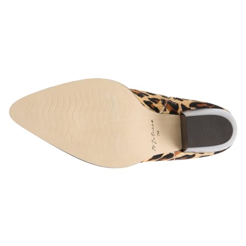 Image of Matisse Womens Caty Leopard Pointed Toe Casual Boots Ankle Mid Heel 2-3 inch - Beige, Brown