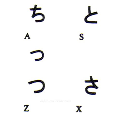 Stickers clavier japonais transparents haute visibilité lettres noires PC