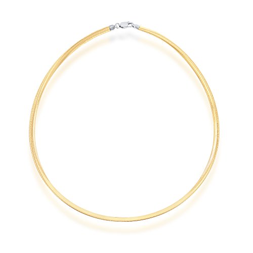 Beaux Bijoux Gold Chain Necklaces for Women | Herringbone, Paperclip, Omega Chains | Gold Plated Silver | Women's Trendy Layering Necklaces | Choose Width and Length | Gold Necklaces for Women