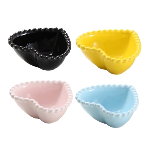 Zerodeko 4Piezas Platos De Forma Para Salsas y Aperitivos Para Servir Condimentos y Snacks Colores Aleatorios