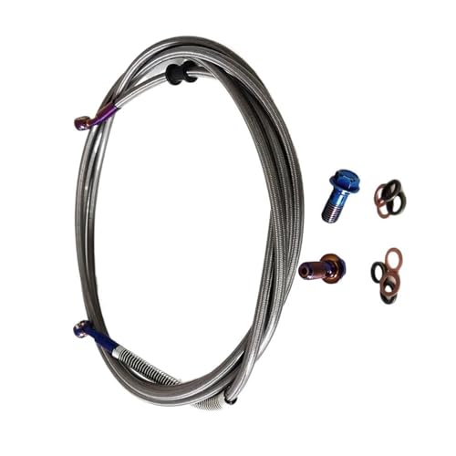 Tuyau frein hydraulique anti-dilatation 280cm gaine acier moto scooter m10x1,25