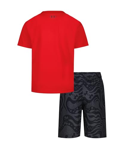 Image of Under Armour Boys 2-piece Short Sleeve Graphic T-Shirt and Shorts Set, Lightweight & Breathable