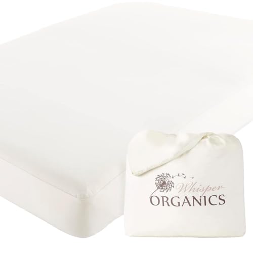 Organic Waterproof Mattress Protector Twin Size - 100% Waterproof Mattress Pad with Quiet & Breathable Triple Layer Protection - Fairtrade & GOTS Certified Durable Machine Washable Design (Twin)