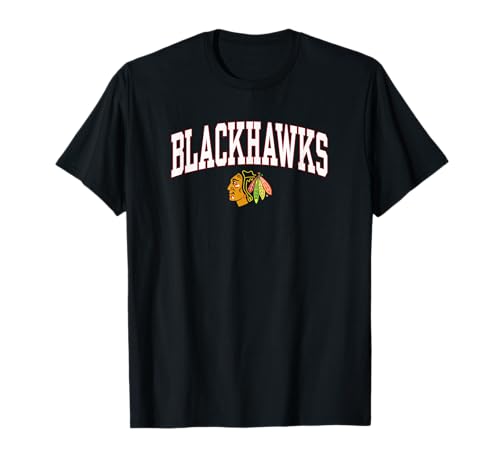 Chicago Blackhawks Arch Over Black Officially Licensed T-Shirt