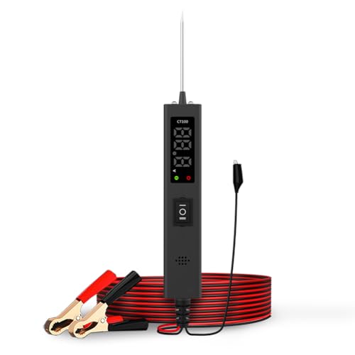 Tester de circuito de automóviles multifuncional, diagnóstico de circuito de potencia automotriz digital 0-80V para activación de componentes, pruebas de continuidad, detección de
