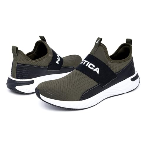 Image of Nautica Men's Slip-On Sneakers - Casual Fashion Shoes for Walking, in Medium & Wide Widths