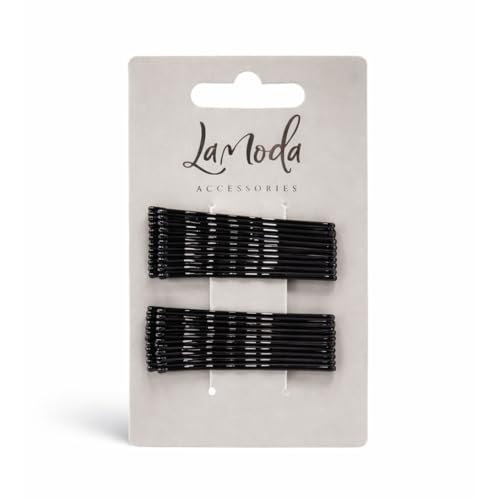 La Moda Hairgrips, Black (Medium)