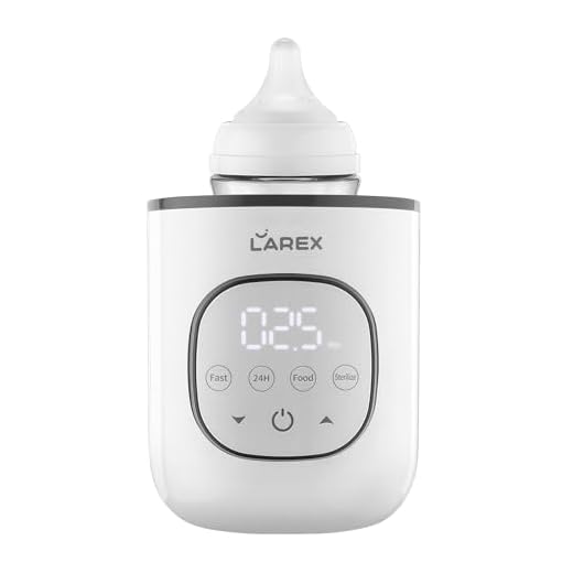 LAREX Bottle Warmer, Fast Baby Bottle Warmer for Breastmilk and Formula, with Timer and Accurate Temp Control, 8 in 1 Baby Milk Warmer BPA Free with Digital Display, Bottle Warmers for All Bottles