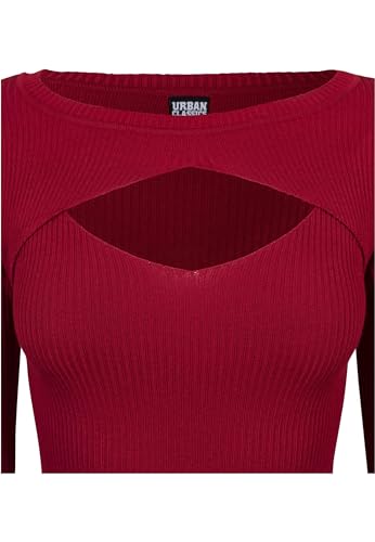 Urban Classics Abito Da Donna, Rosso (Bordeaux), Xs - 6