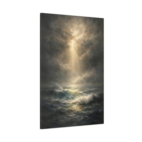 Impression sur toile nature vagues marines tableau vertical 60x90cm - 2