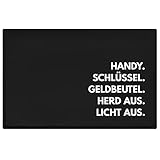 Lustige Fußmatte für Nachbarn mit Humor. Nie wieder Sachen vergessen.