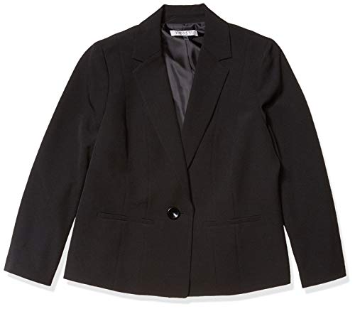 Kasper Women's Plus Size Stretch Crepe One Button Jacket, Black, 16W #TOP2