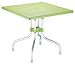Compamia Forza 31" Square Folding Patio Dining Table in Beige, Commercial Grade