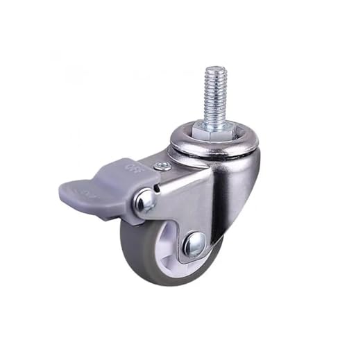 Roulette M6 à frein anti-trace en TPE de 25mm lot de 5 roues pivotantes