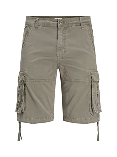 JACK & JONES PLUS Jpstzeus Jjcargo Ama Sn PS-Pantalones Cortos Cargo, Verde Oliva, 42 para Hombre