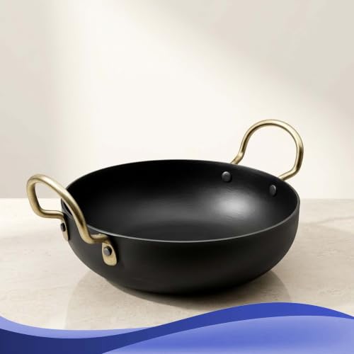 Image of DOZY Iron Nonstick Kadhai | Naturally Nonstick | Toxin Free | Even Heat Distribution | Black 3L Capacity | Induction and Gas Compatible