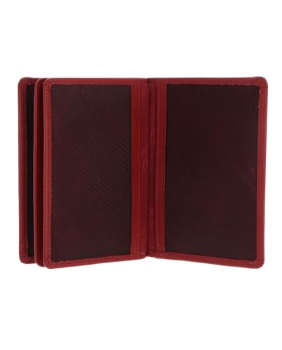 Estuche de identificación Polo 4476, tarjetero de cuero RFID rojo oscuro 4