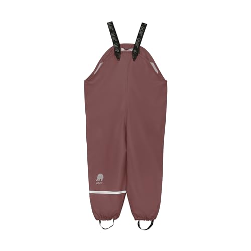 CELAVI Unisex Kinder Rainwear -Solid Pu Pants, Rose Brown, 80 EU
