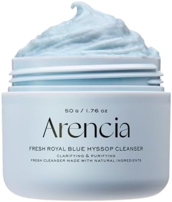 Arencia Hyssop Brightening & Deep-Cleansing Face Scrub & Exfoliator - All Skin Types, For Sebaceous Filaments & Blackheads (50g)