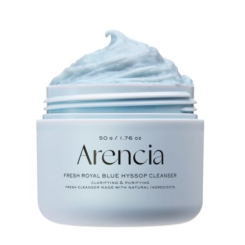 Arencia Hyssop Brightening & Deep-Cleansing Face Scrub & Exfoliator - All Skin Types, For Sebaceous Filaments & Blackheads (1.76oz)