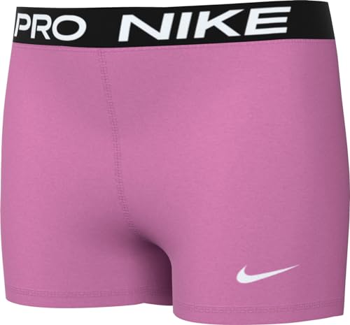 Image of Nike Girls' Pro Shorts (Little Big Kid), Playful Pink /Black /White