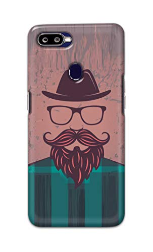 Image of PRINTFIDAA Man Icon with Beard Shirt Hipster Printed Designer Hard Case for Oppo F9 / Oppo F9 Pro /Realme 2 Pro /Realme U1, RMX1801, RMX1807 Back Cover -(e) RPM1001