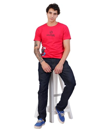 Image of Men's Super Combed Cotton Round Neck Half Sleeve T-Shirt | Soft Breathable Cotton Fabric | Stylish Comfortable Wearfor Men | Quality Regular Fit