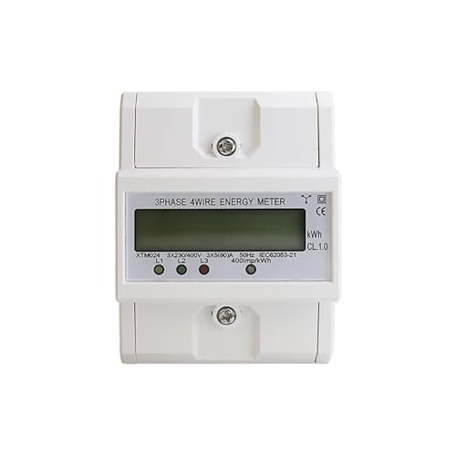 Compteur d'énergie triphasé 380V wattmètre rail DIN pour tableau électrique