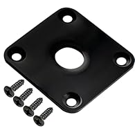 It is a Flat bottom, will NOT fit a curved surface, check your guitar before buy Jack plate is 1-25/64 inch(35.2mm) square, with mounting holes on 1 inch(25.5mm) centers. The hole for the jack is 25/64 inch (10mm) diameter Correct size, shape, and co...