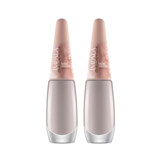 Kit 2 Esmalte Cremoso Ballet Classico Bailarina Impala Unha