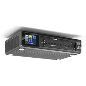 Karcher RA 2060D-B – Onderbouw-keukenradio met CD-speler, DAB+/FM-radio, onderbouwradio met Bluetooth, digitale radio met wekker, kleurendisplay, USB-aansluiting, 30 zendergeheugen, incl.