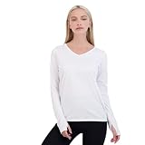 Denali Performance Women's Long Sleeve Bonita V-Neck T-Shirt w/UPF 50+ ProtectUV - Medium White