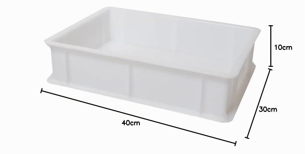 GENUS DEI Dei | 10 Cassette per Lievitazione Pizza E Pane | Contenitore Cibo per Impasto | Cassetta portaimpasto | Scatola Plastica porta oggetti | 10 cassette + 10 Coperchi 30x40x10
