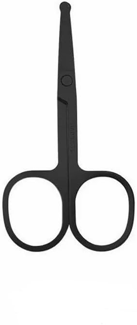 3 pieces facial hair small trimming scissors for men and women - eyebrow, nose hair, beard, beard, eyelashes, ear trimming set, curved and round design, 3.5 inch hairdressing scissors
