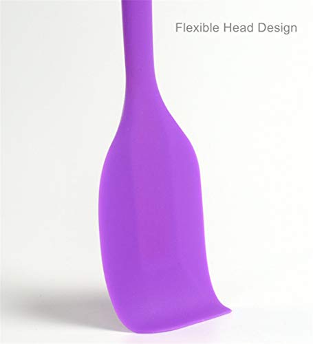 Jianyi Silicone Spatula, One Piece Design Flexible Scraper, Nonstick Small Rubber Kitchen Utensils For Cooking, Baking And Mixing - Purple #TOP3