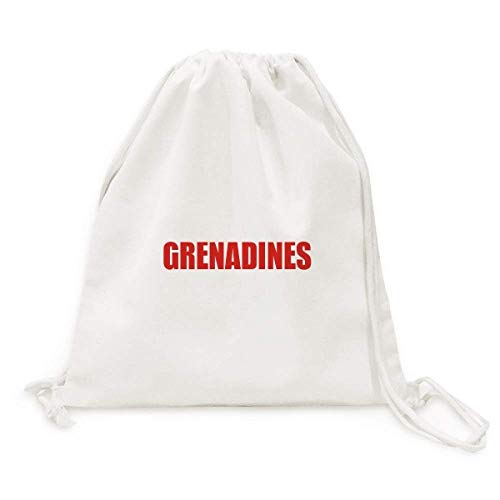 Sac de voyage toile cordon Grenadines Nom Red grand sac shopping cabas pliable