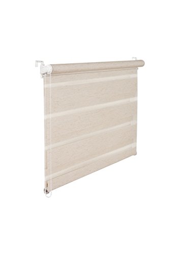 kskeskin – Estor doble 80 cm Ancho 150 cm de largo Natural Beige inkl. Elkop Ventana Persiana Mecanismo Estor Plegable