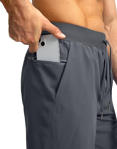 Image of Soothfeel Men's Running Shorts with Zipper Pockets 9 inch / 7 inch / 5 inch Quick Dry Eight Basketball Gym Workout Athletic Shorts