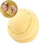 Zeroest Newborn Photography Outfits Props Stretch Wrap for Baby Boys Girls Photoshoot Posing Blanket (Light Yellow)