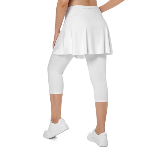 Image of ANIVIVO Skirted Legging for Women, Yoga Legging with Skirts &Women Tennis Leggings Clothes Pockets