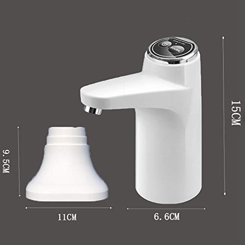 Pompe à eau électrique avec socle, distributeur d'eau rechargeable par USB, pompe à eau automatique portable pour la maison, la cuisine, le bureau (noir)