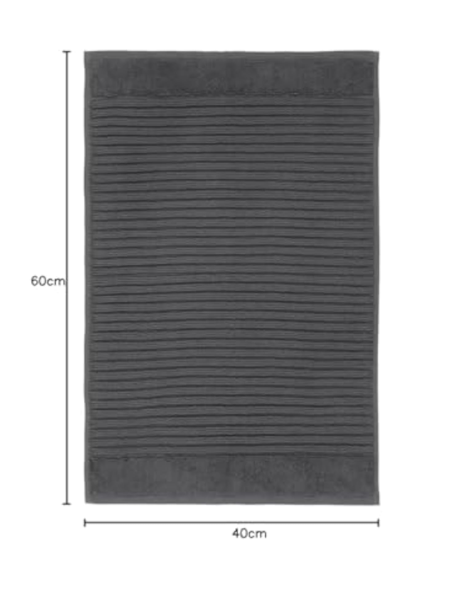 Terry Soft Bath Mat, Dark Grey