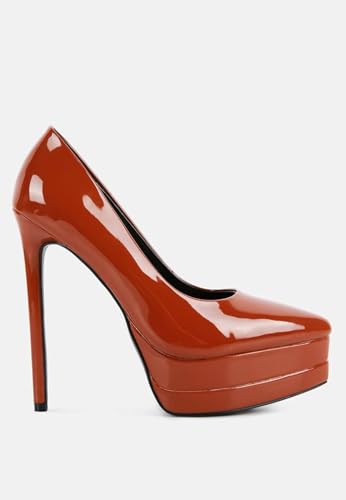 Cuddles Patent Faux Leather Platform Stiletto Pumps2