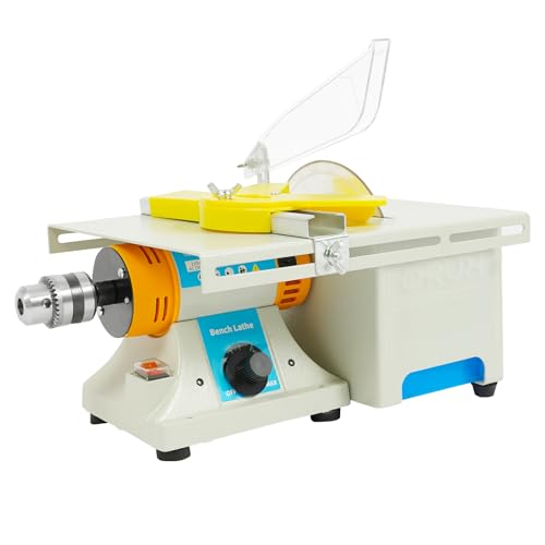 750W Multi-Function Table Saw 1000-10000 RPM Variable Speed Scroll Saw for Wood & Jade with 6-Inch Blades Polishing & Drilling Kit for Crafting
