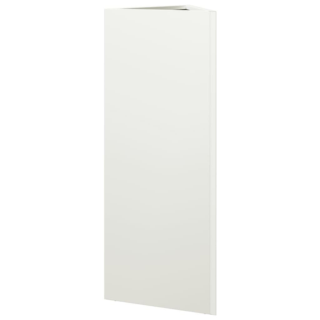 vidaXL Jardinera Triangular Acero Blanco 30x26x75 cm, macetero, Jardinera de Exterior, Jardinera de jardín, maceteros, Jardinera de Patio