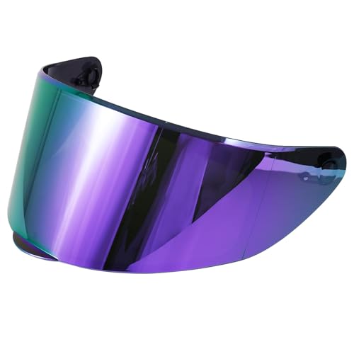 JQF Gear WS-611 Full Face Motorcycle Helmet Visor Shield Replacement Accessories (Chrome Purple)