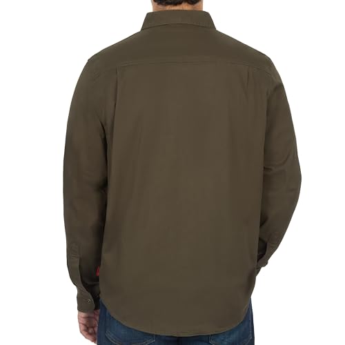Coleman Men's Stretch Twill Workwear Long Sleeve Button-Down Shirt with Metal Buttons4