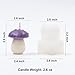 Mushroom Candle Mold, Shiitake Silicone Mold for Soap Soy Wax DIY Handcraft, Epoxy Resin Mold for Party Home Wedding Decoration (Set)